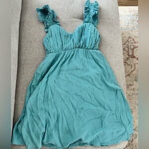 Blu Pepper Teal Mini Dress